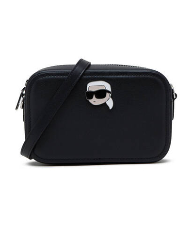 Кожаная сумка через плечо ikonik 2.0 Karl Lagerfeld - черный(240W3085)