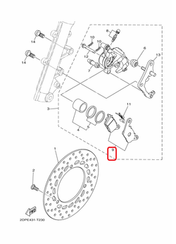 2DP-F5805-00-00, 2BM-F5805-00. BRAKE PAD KIT. GPD150-A NMAX (NM-X).