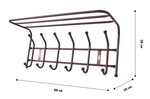 Вешалка настенная ВП6 арт.ВП6/А 6 крючков (медный антик)