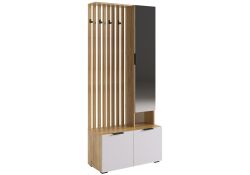 Готовая прихожая Бери дуб крафт золотой / белое дерево