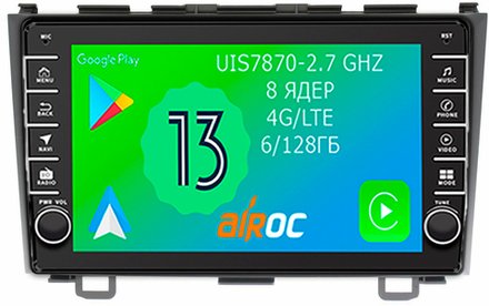 Магнитола для Honda CR-V 3 2006-2012 - Airoc AB-1903 (кнопки и крутилки), Android 13, TS20, 6/128Гб, SIM-слот, CarPlay