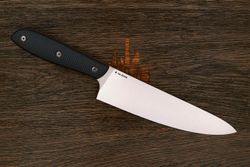 Нож кухонный MOYO Премьер шеф 190мм, сталь AR-RPM9, рукоять G10-extra черный