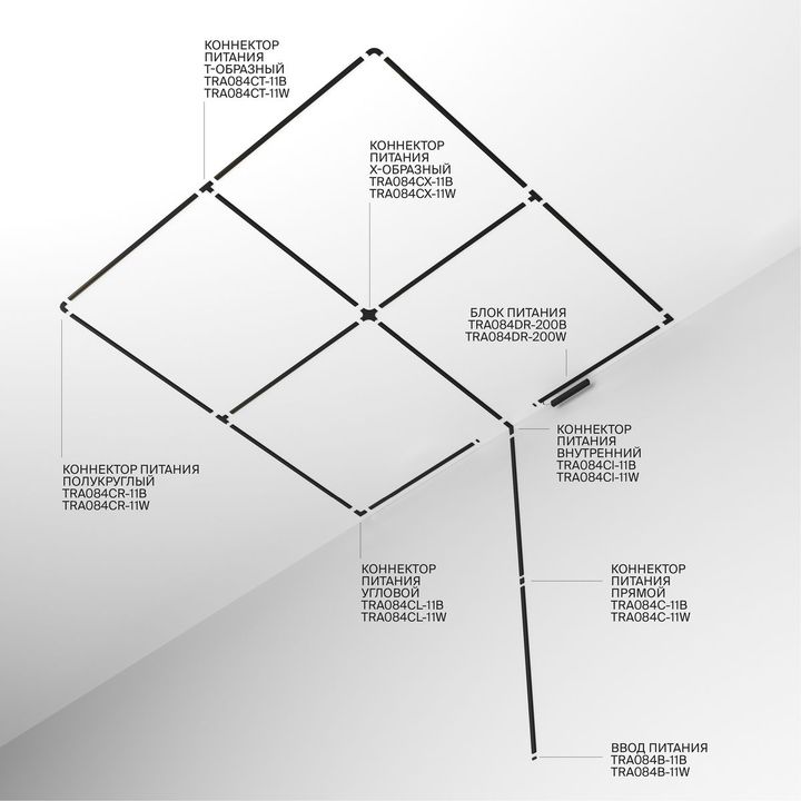 Шинопровод Maytoni Technical Busbar trunkings Radity TRX084EC-112W