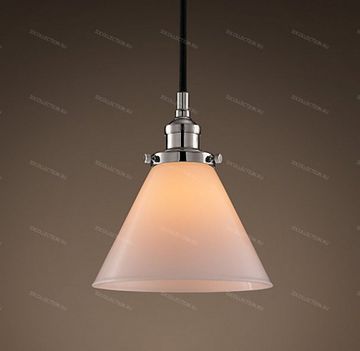 Потолочный светильник 20TH C. FACTORY FILAMENT MILK GLASS FUNNEL Restoration Hardware