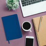 Ежедневник датированный 2023 А5 138x213 мм BRAUBERG "Flap", синий, 114148