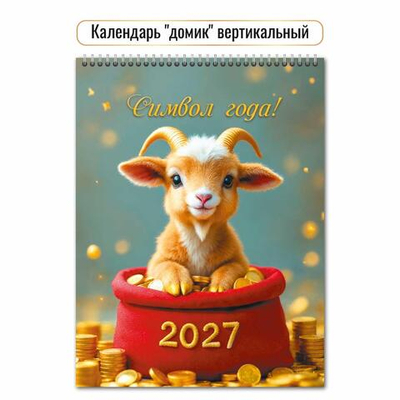Календарь-домик вертикальный 2027 "Символ года" 10082 (Квадра)