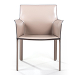 Стул с подлокотниками Barrie, кожа капучино