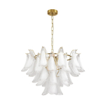 8385/9 NEOCLASSI LN золото/белый, металл/стекло Люстра E14 9*40W 220V PLUME