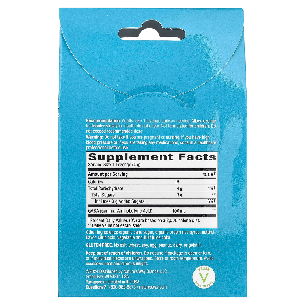 Nature's Way, Леденцы Calm Drops, малина, 24 пастилки