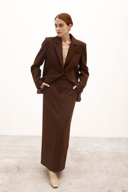 Юбка прямая шоколадная