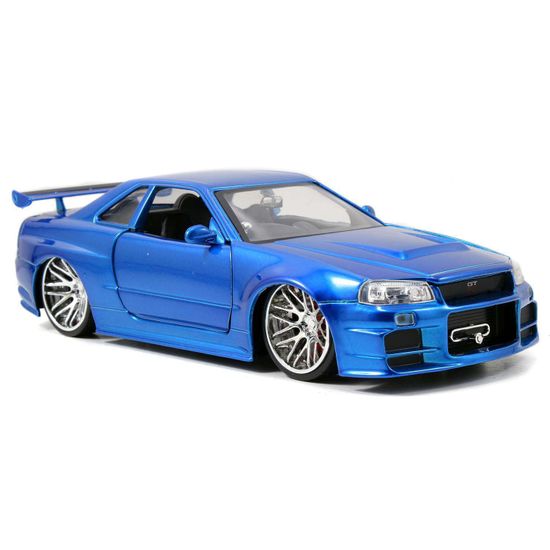 Модель Машинки Форсаж Brian's Nissan GTR Skyline R34 Blue 1:24 97173