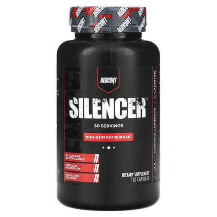 Redcon1, Silencer, сжигатель жира без стимуляторов, 120 капсул