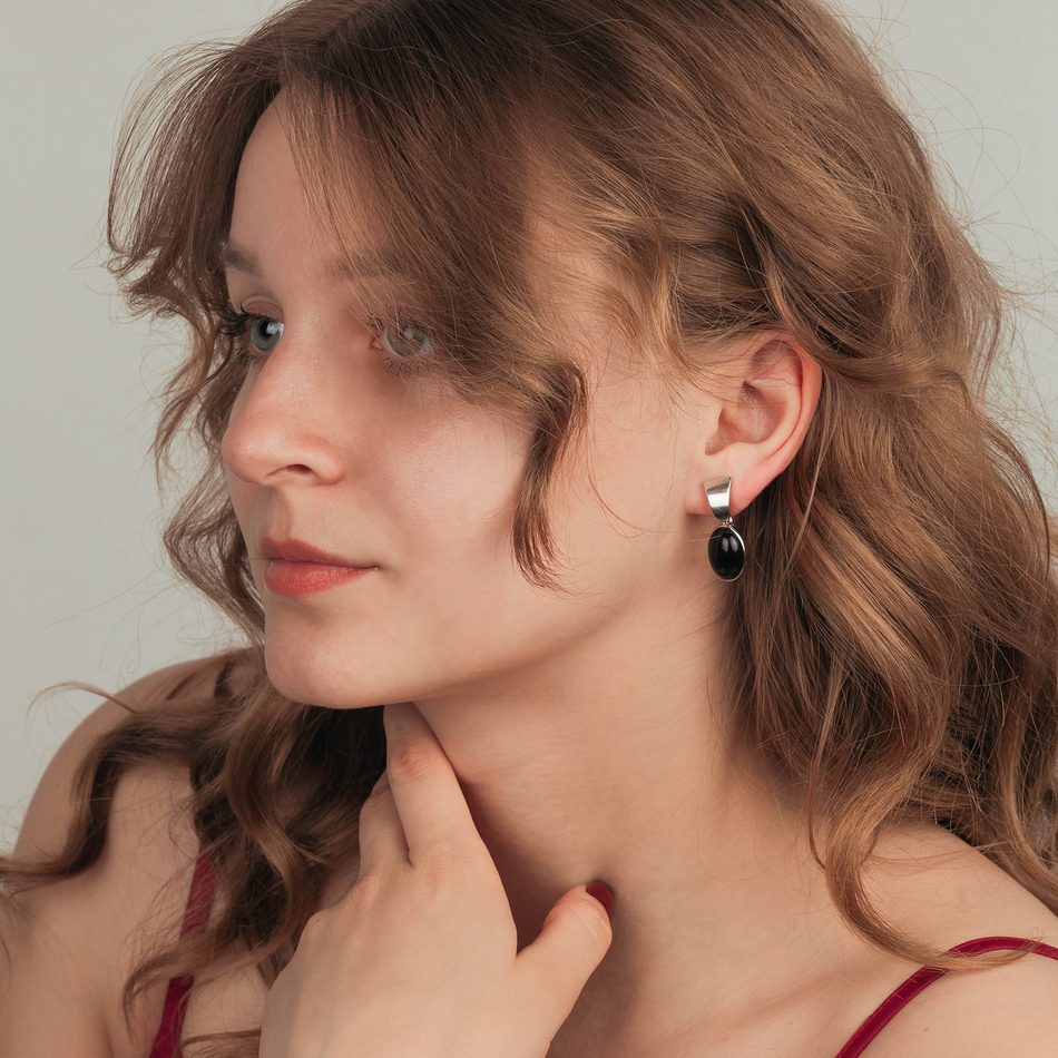 Серьги Possebon Agata Preto A0134.4 S