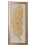 Настенный декор "Листья" в золотой раме