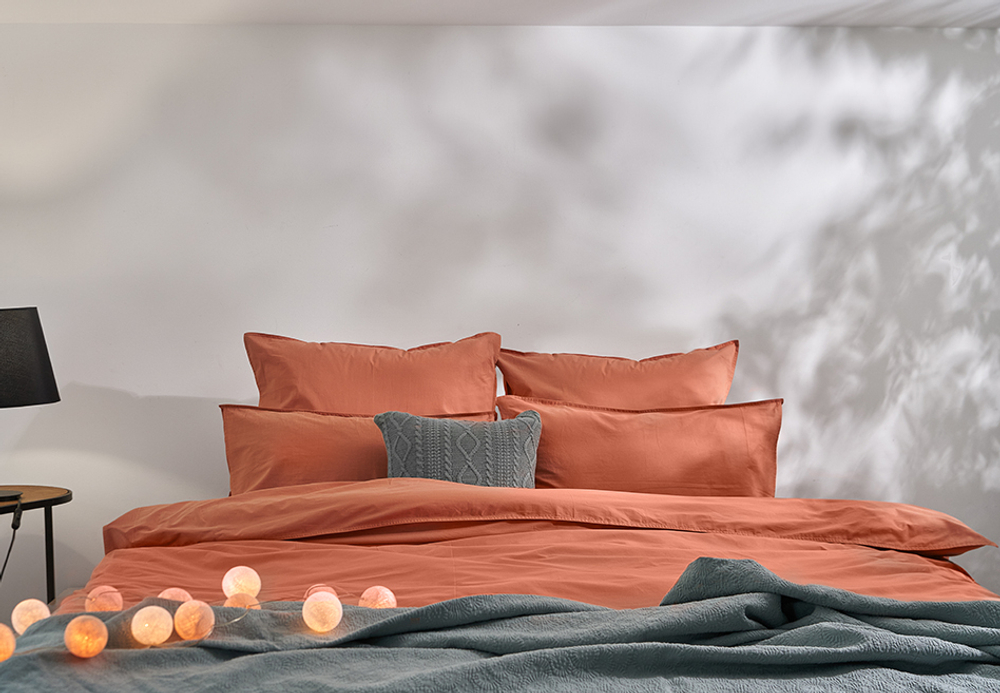 Постельное белье 1.5 спальное Luxberry Urban терракотовое