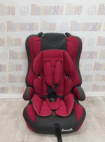 Автокресло детское Carmello группа 1/2/3 (9-36) 39 deep red-black dot