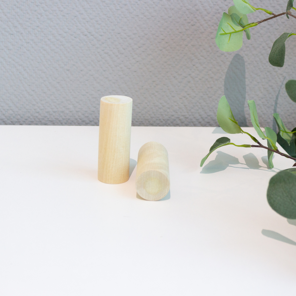 Комплект деревянных цилиндров из 2х штук, d-4 см (по 10 см)