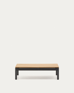 Журнальный столик Sorells из серого алюминия и тикового дерева 52,4 x 91 см