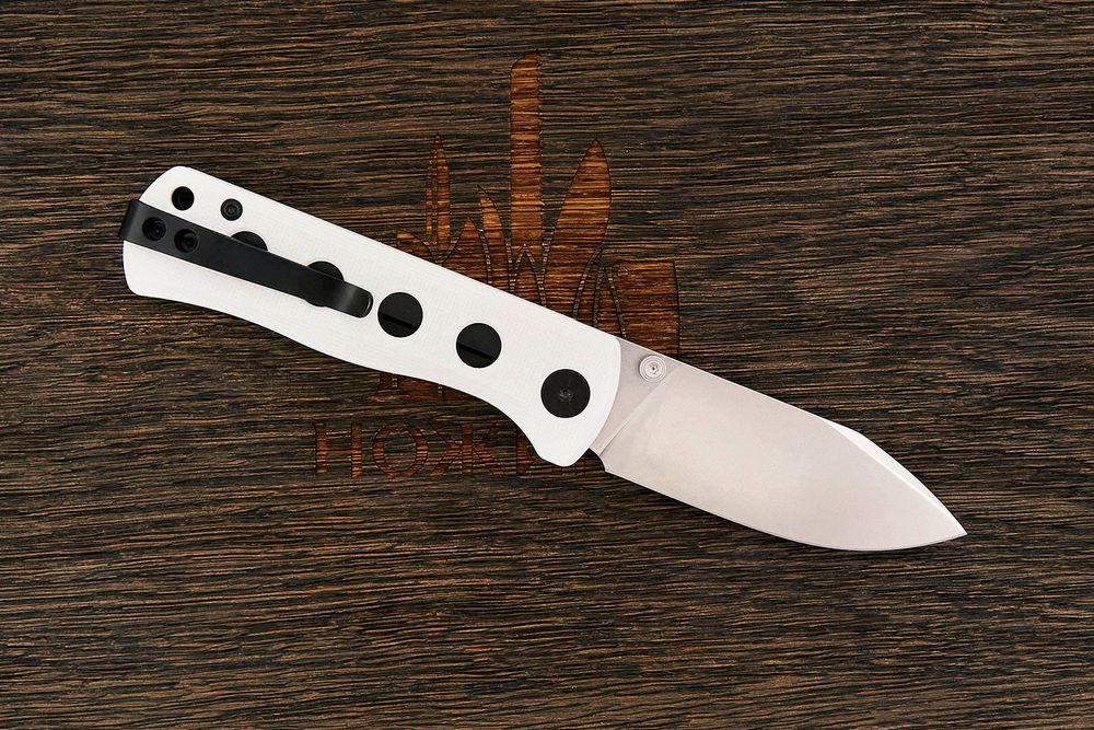 Нож складной QSP Canary Folder, клинок 72мм, сталь Sandvik 14C28N, рукоять G10 белый