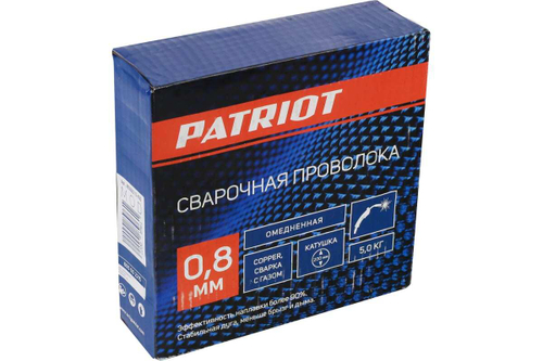 Проволока омедненная 0.8 мм, 5 кг Patriot 605002215