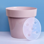 Кашпо для цветов пластиковое 15л d-32см «Порто» со вставкой бисквит