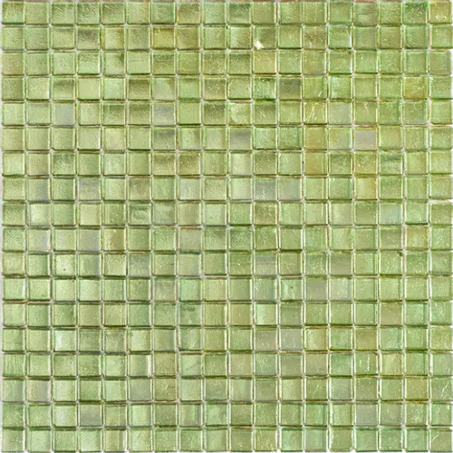 B04 Мозаика одноцветная чип 15 стекло Alma Mono Color зеленый квадрат глянцевый