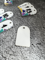 Номерки для ключей акрил 3х5 см