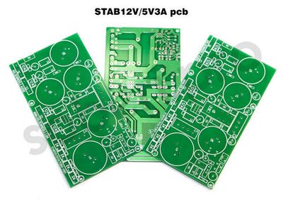 "STAB12В/5В 3А" стабилизированный двухступенчатый источник низковольтного питания печатная плата