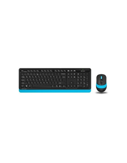 Клавиатура + мышь A4Tech Fstyler FG1010 клав:черный/синий мышь:черный/синий USB беспроводная Multimedia