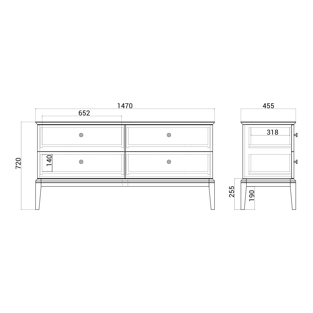 Комод CRYSTAL CR004