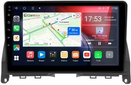 Магнитола для Mercedes-Benz C-класс W204 2007-2011 - Canbox 9-702 Qled, Android 10, ТОП процессор, SIM-слот