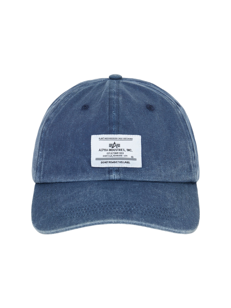 Бейсболка Alpha Industries Battlewash Cap Blue (Синяя)