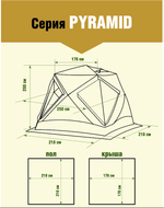 Кухня-шатер Higashi Pyramid Camp Camo