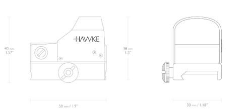 Коллиматорный прицел HAWKE Reflex Red Dot Sight – Digital Control (5MOA)(12131)