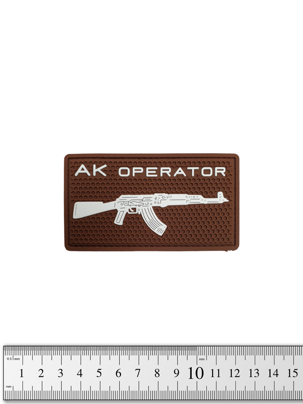 Шеврон AK Operator PVC. Коричневый