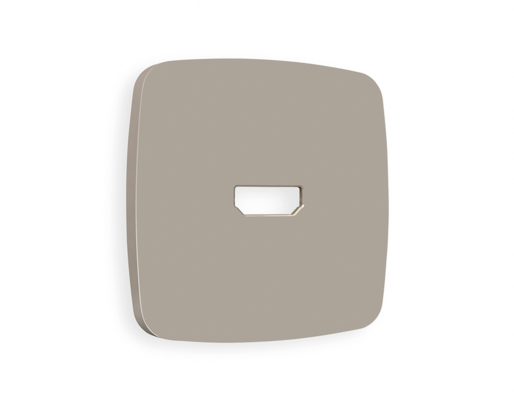 OP3740 Лицевая панель OMEGA (Серо-бежевый матовый) для HDMI розетки QUANT