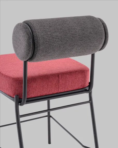 Полубарный стул Roller, тёмно-серый, бордо