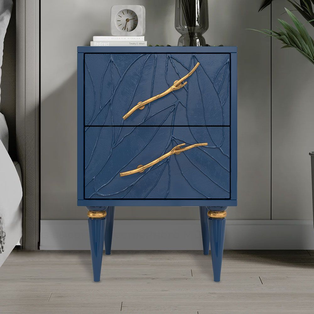 Тумба Арт Колор leaves Классик Голд Королевский синий