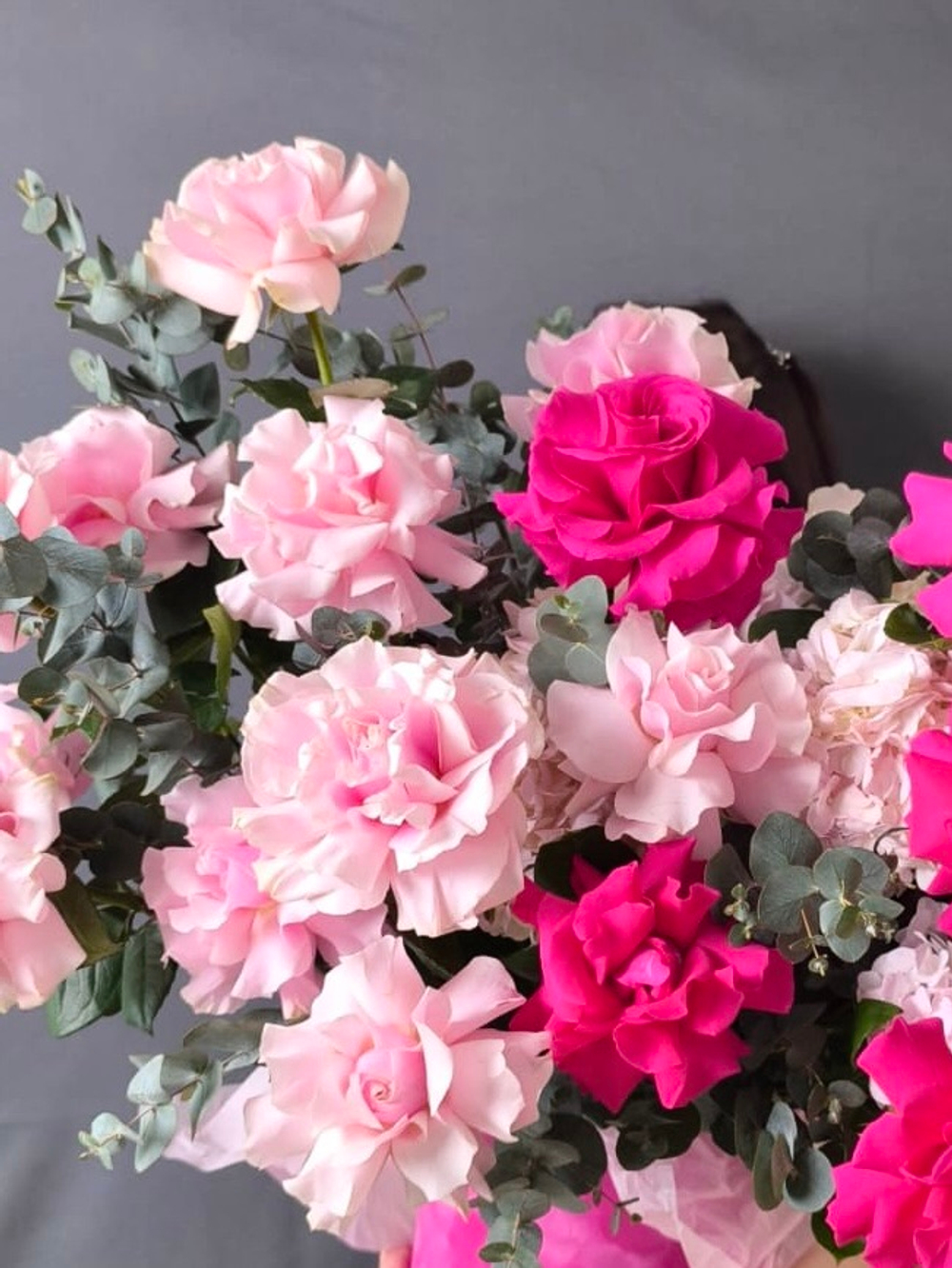 Шикарная коробка с Французскими розами «Гармония»