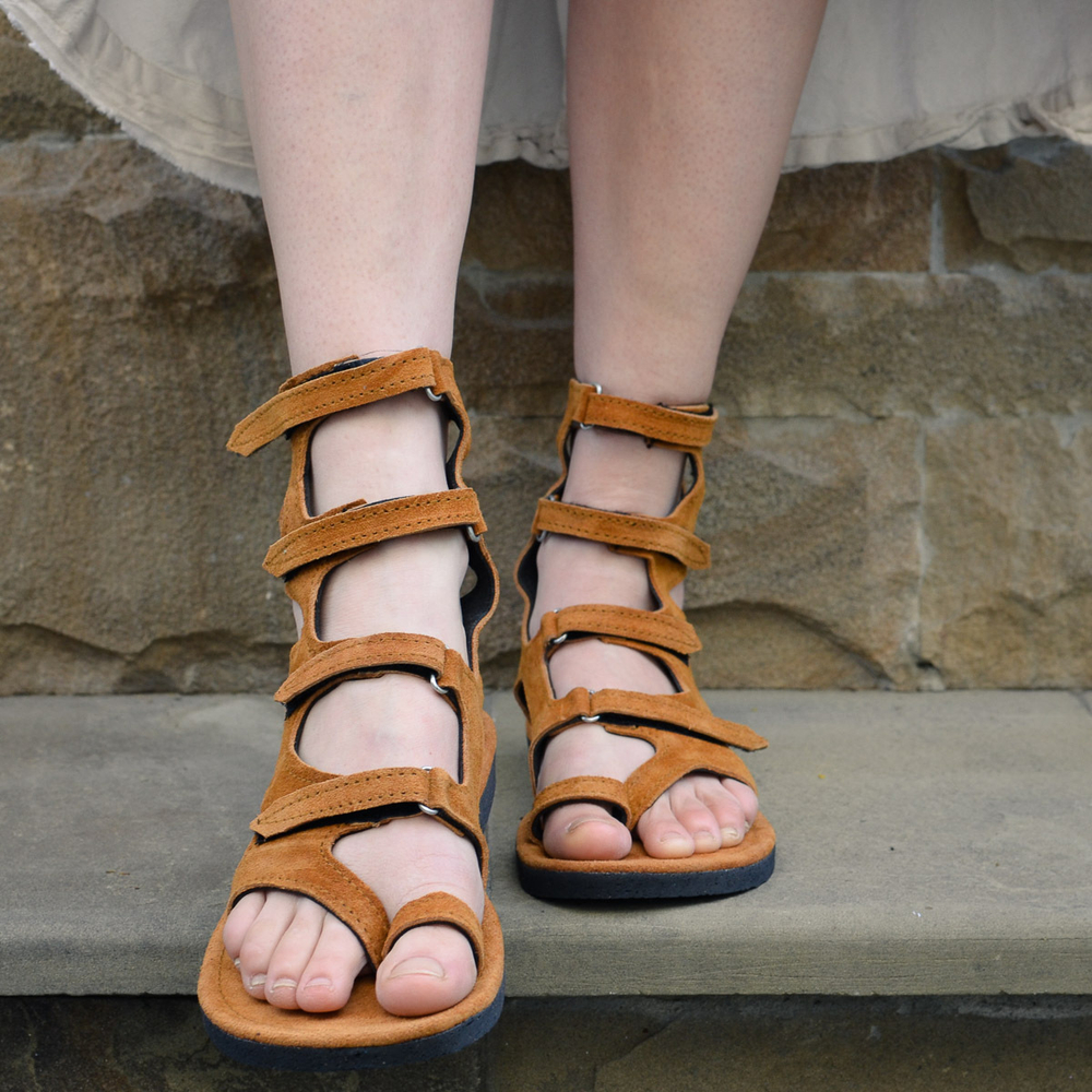 Сандалии "Гладиаторы" (кэмел)