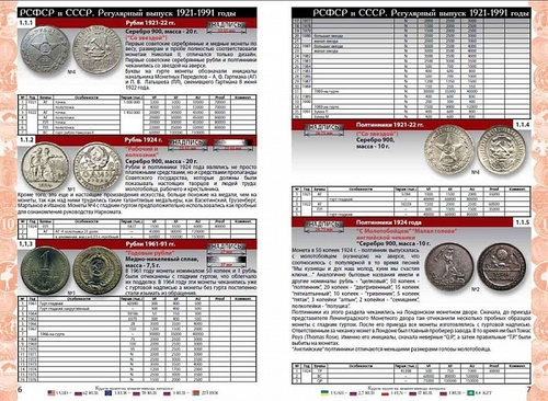 Каталог "Монеты РСФСР, СССР и Российской Федерации 1921-2015 годов, Выпуск №1" Нумизмания СПб 2015 г.