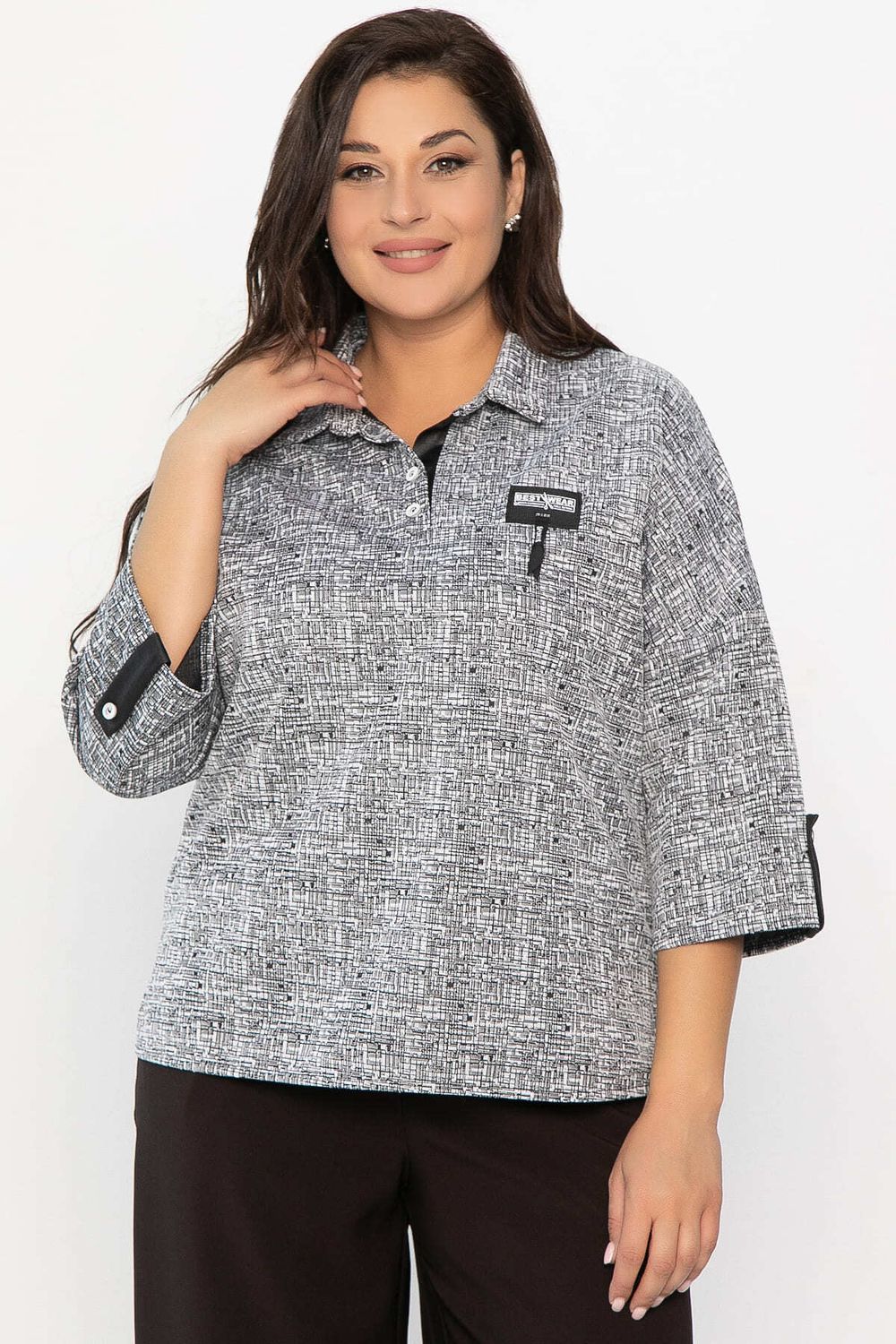 Блуза Лариса (серая) Б14312-18М LT Collection