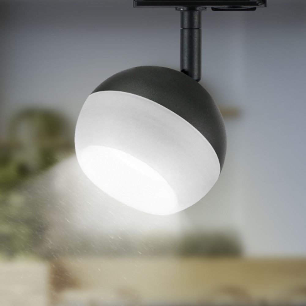 Трековый светильник однофазный ЭРА Round TR46-GX53 BK под лампу GX53 черный