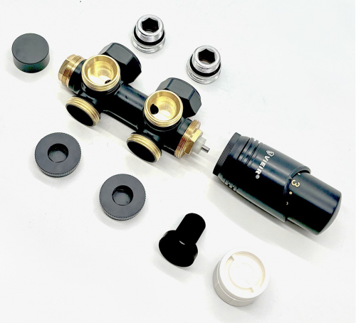 Универсальный комплект (СЕРЫЙ) для ниж. под. радиатора 1/2  ViEiR (24/1шт)