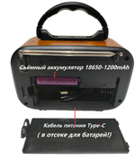 Радиоприемник с MP3 плеером Bluetooth + часы Компакт NS-7772BT
