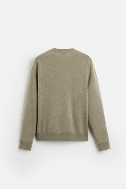 ZARA СВИТЕР ИЗ ЛЕГКОЙ ШЕРСТИ И КАШЕМИРА, СВЕТЛО-ЗЕЛЕНЫЙ