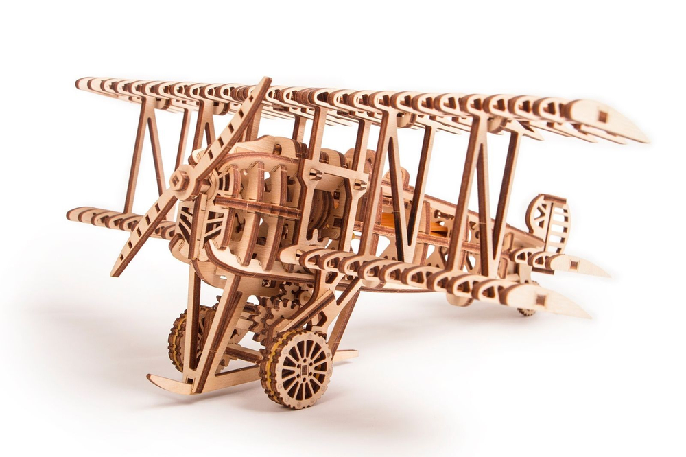 Механический 3D-пазл из дерева Wood Trick Самолет