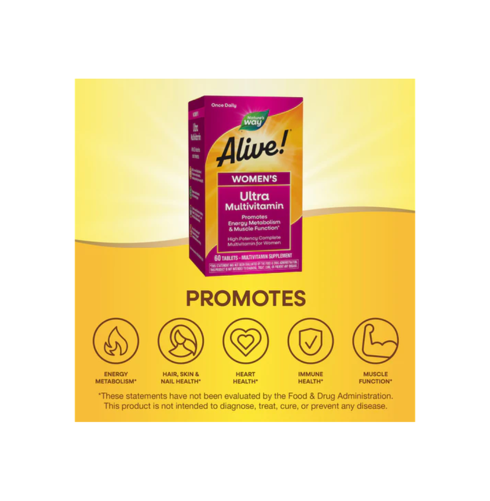 Мультивитамины для женщин Nature’s Way Alive! Once Daily Women’s Ultra Potency – 60 таблеток