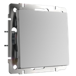 W1112006/ Выключатель одноклавишный проходной (серебряный) W1112006