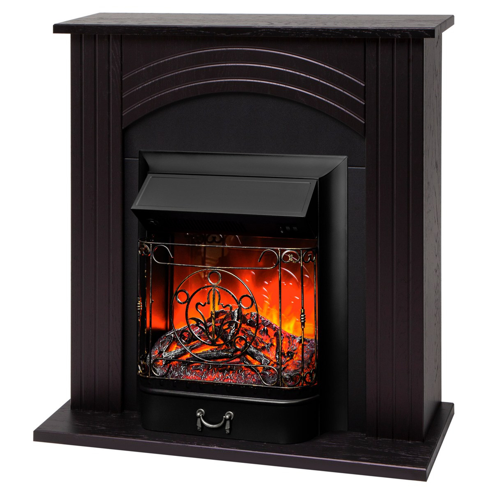 Электрокамин RealFlame Hanna DN орех с очагом Majestic Lux Black